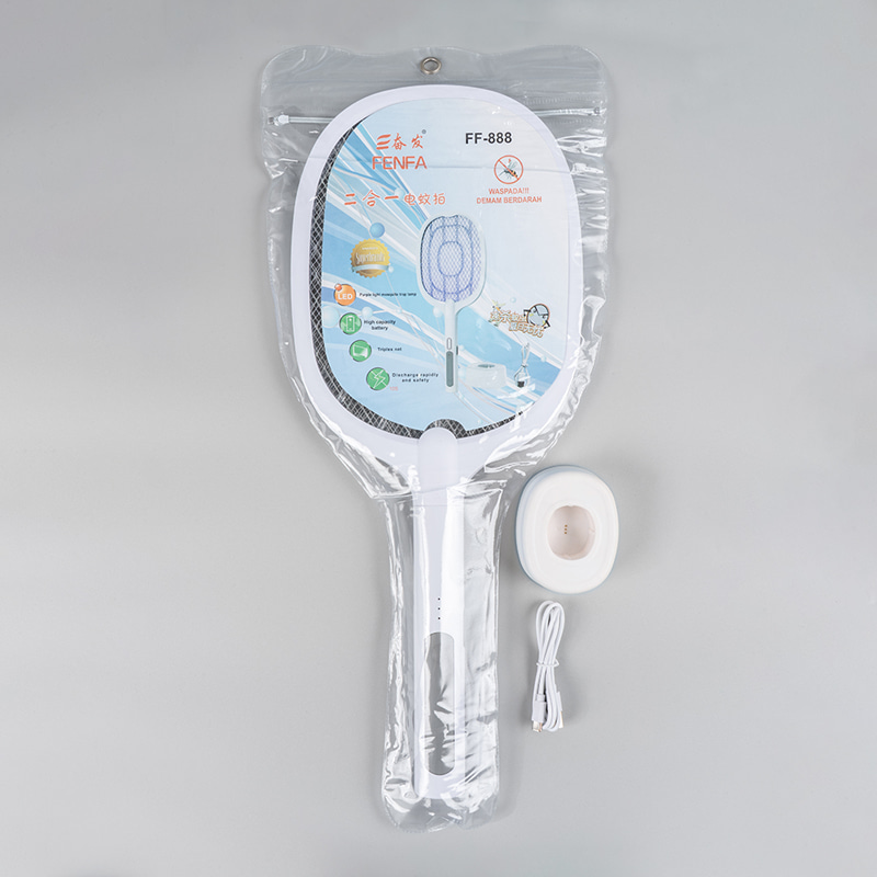 FF-888 1200 mAh viisitasoinen LED Mosquito Swatter USB ladattava FF-888 1200 mAh viisitasoinen LED Mosquito Swatter USB ladattava