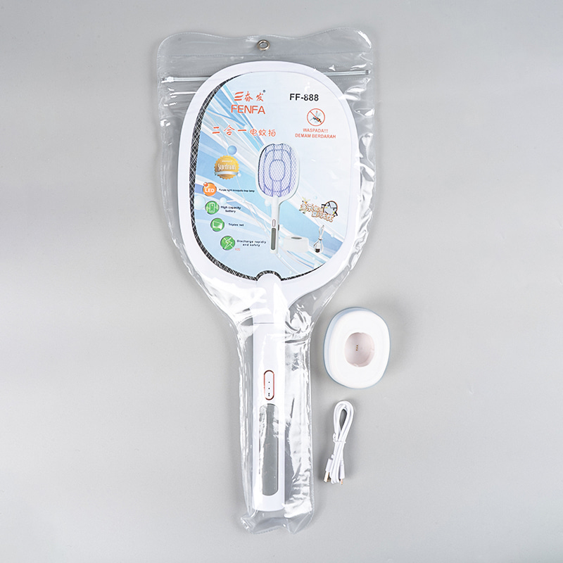 FF-888 1200 mAh pyöreä LED Mosquito Swatter USB ladattava FF-888 1200 mAh pyöreä LED Mosquito Swatter USB ladattava