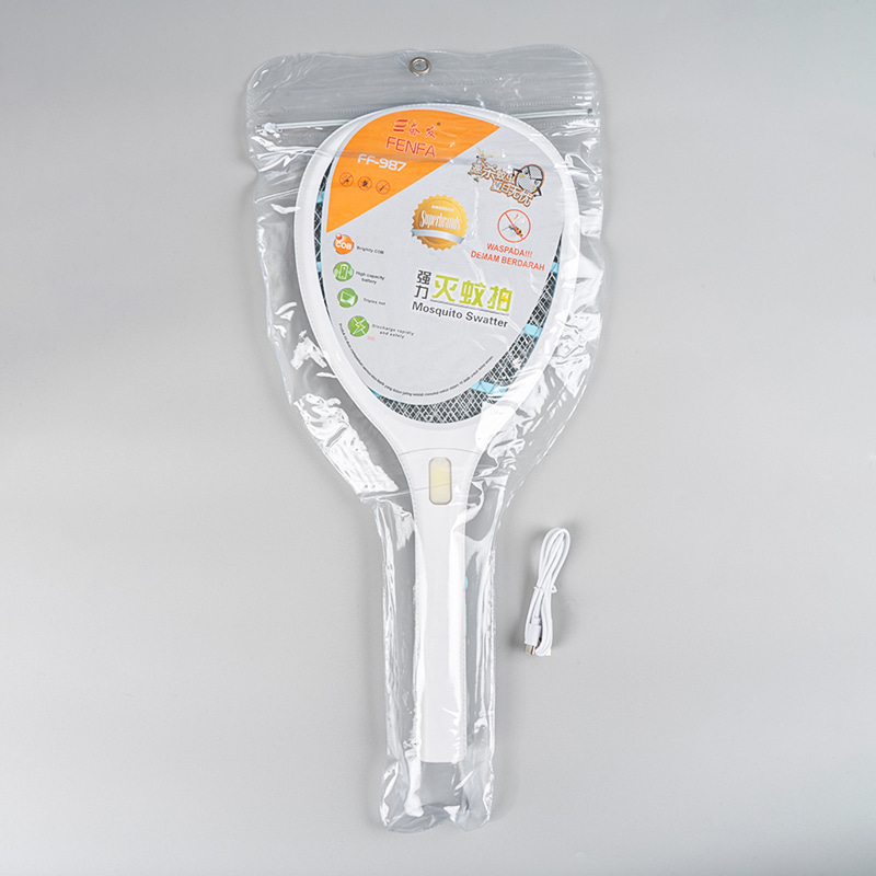 FF-987 500 mAh kaksivärinen LED Mosquito Swatter USB ladattava FF-987 500 mAh kaksivärinen LED Mosquito Swatter USB ladattava
